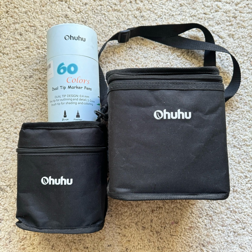 Ohuhu Dual Tip Markers - 3 Sets, 228 Total Markers - LIKE NEW (for Sarah)